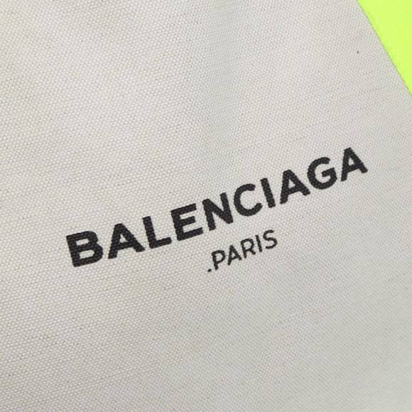 BALENCIAGA Navy Cabas M Hand Bag Canvas Leather White Yellow 339936 Auth yk14650 - Picture 14 of 16